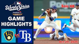 Tampa Bay Rays vs Milwaukee Brewers Full Game Highlights Oct 24, 2026 | MLB Season