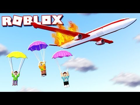 ROBLOX SURVIVE MEGA PLANE CRASH - YouTube