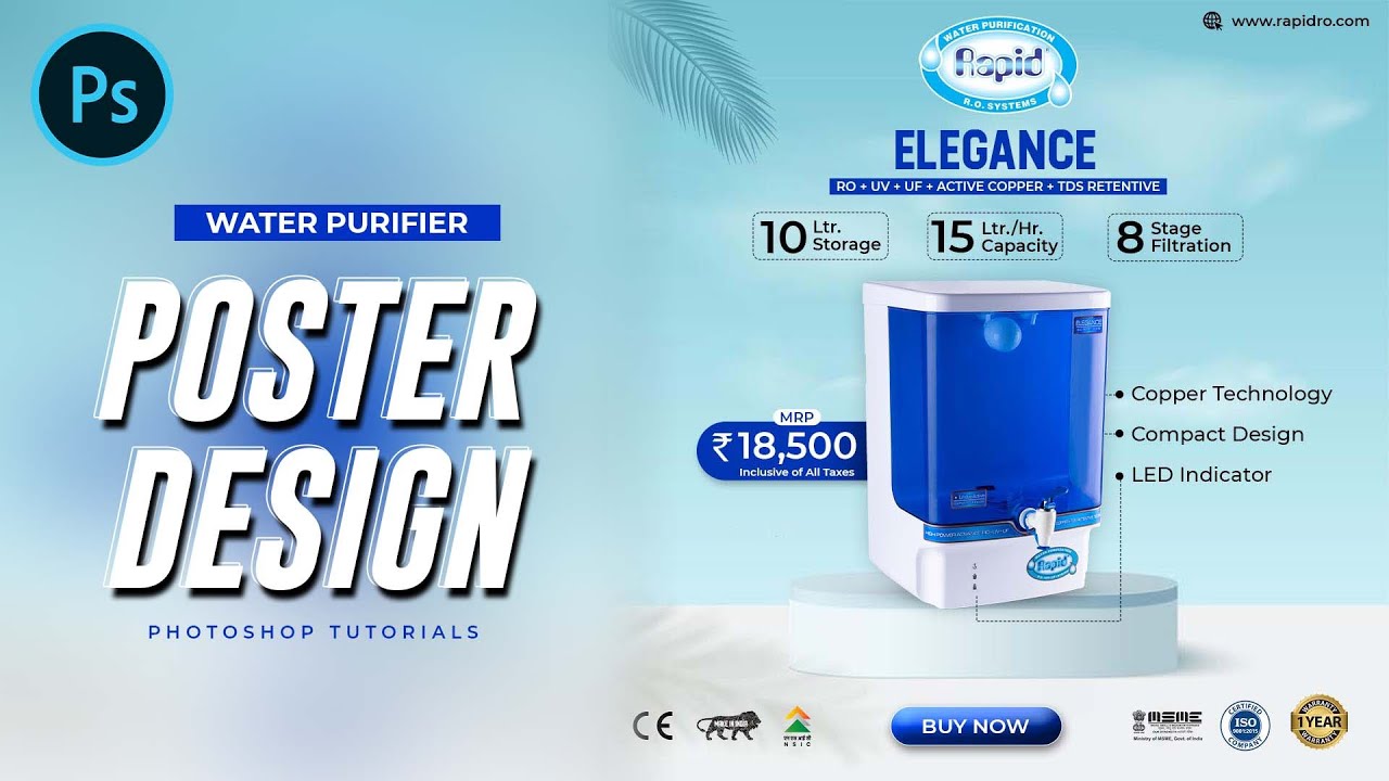Water Purifier Poster Design in Tutorial YouTube