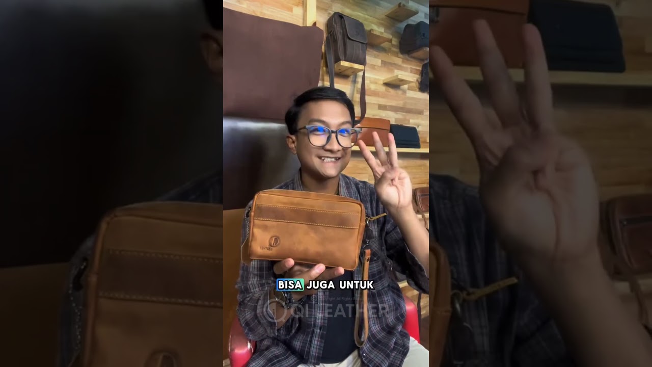 HB14 CH | PREMIUM ITEM! Pouch Mini Kulit Asli Cuma untuk yang Punya Selera Tinggi - 3 Cara Pemakaian