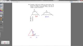 ACT Question #56 - Areas of Triangles with Algebraic Values