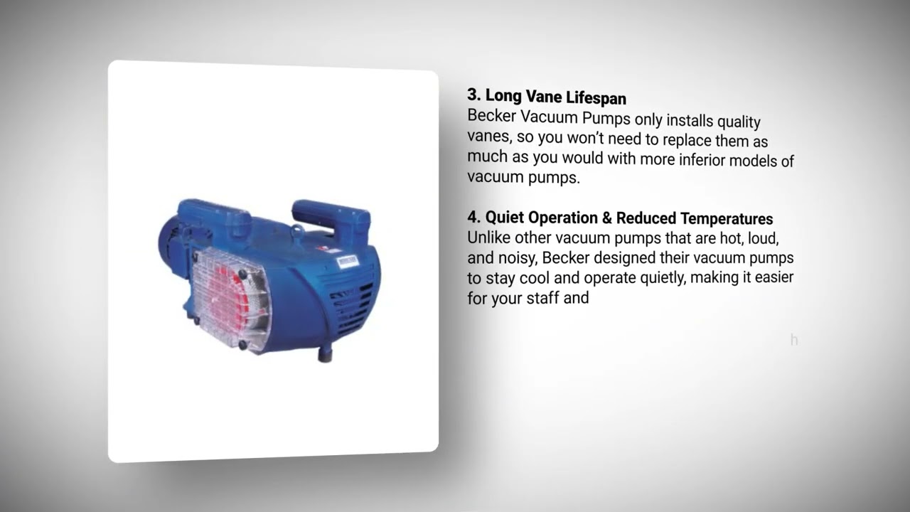 Wolters Motors & Drives Five Benefits of Becker Vacuum Pumps YouTube