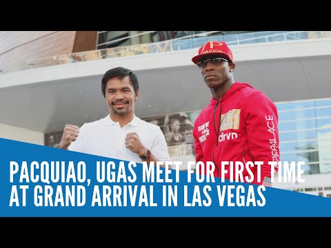 Pacquiao, Ugas meet for first time at grand arrival in Las Vegas