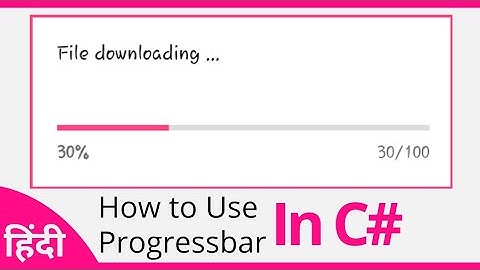 How to Use Progressbar and Button Control in C# Visual Studio Step by Step in Hindi