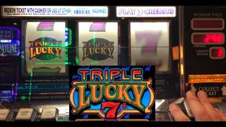 CLASSIC OLD SCHOOL CASINO SLOTS: TRIPLE LUCKY 7'S SLOT PLAY! TRIPLE LUCKY SEVENS SLOT MACHINE! screenshot 3