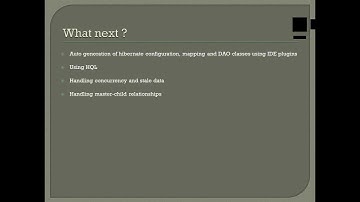 Code Walkthrough Hibernate - What Next?