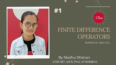 FINITE DIFFERENCE OPERATOR || LECTURE 1 || NUMERICAL ANALYSIS