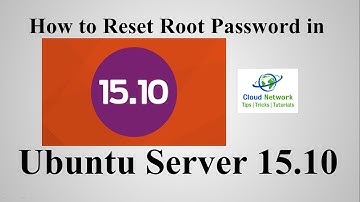 How to Reset Root Password in Ubuntu Server 15.10 ( Wily Werewolf )
