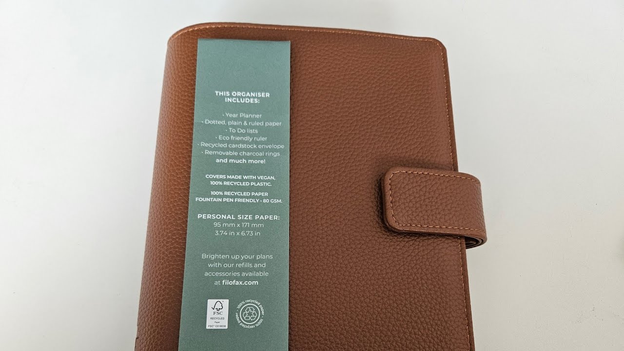 Unboxing: Filofax personal ring planner "Camden Mocha" - a vegan and sustainable planner