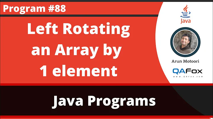 Java program to left rotate an Array by 1 element