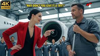 CEO Dares Single Dad Janitor to Fix a $10M Jet Engine   What He Reveals Destroys Her Empire!
