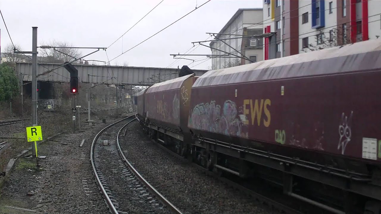EWS 66080 Coal Train passing Manors