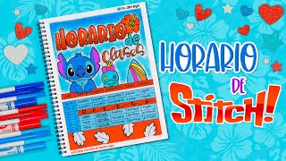 Horario BONITO de STITCH - #portadas #regresoaclases #apuntesbonitos