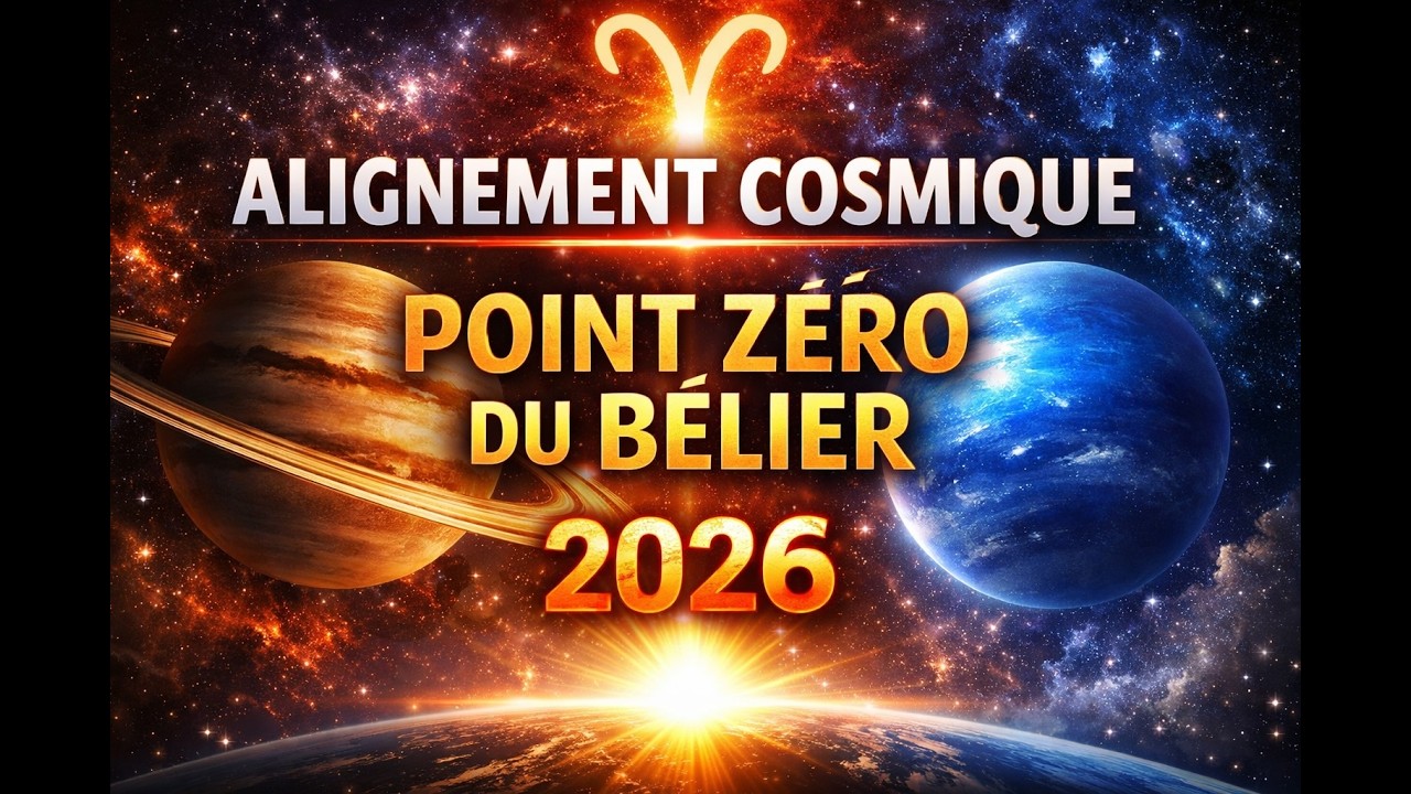 Saturne & Neptune au point zéro du Bélier : le portail cosmique qui change tout en 2026