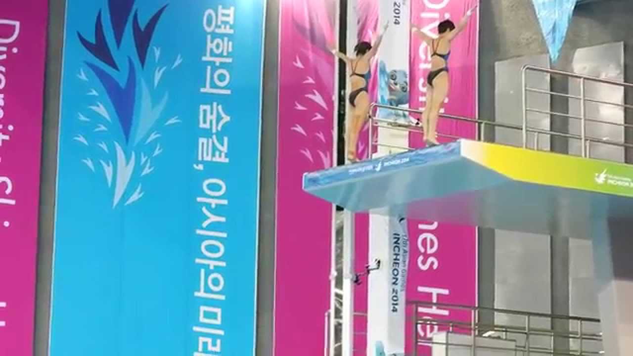 2014 Asian Games LIU Huixia CHEN Ruolin 5th Dive Women's Synchronised 10m Platform Final