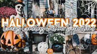 🪦 Halloween 2022 🪦 The BEST Outdoor CREEPY Halloween Decorations, DIY Cemetery & Lights