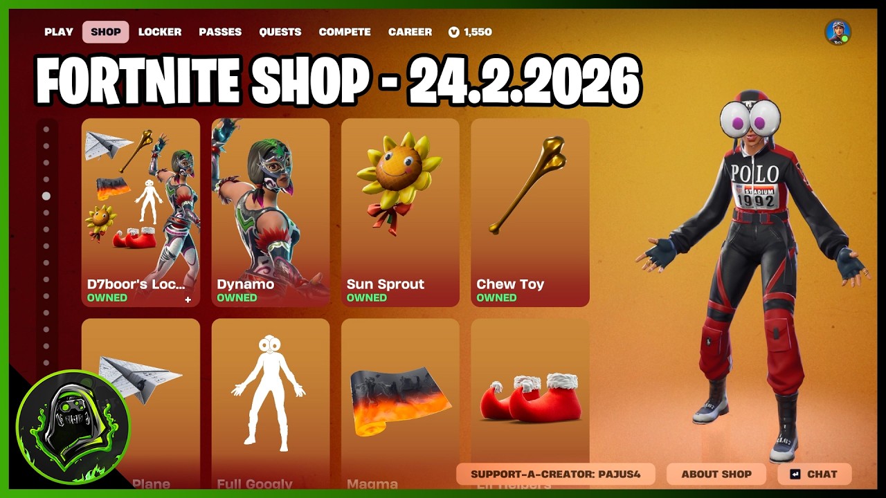 *NOVÝ* FORTNITE SHOP! I 24.2.2026 I LEVNĚJŠÍ LOCKER BUNDLE, BLEACH SKINY!