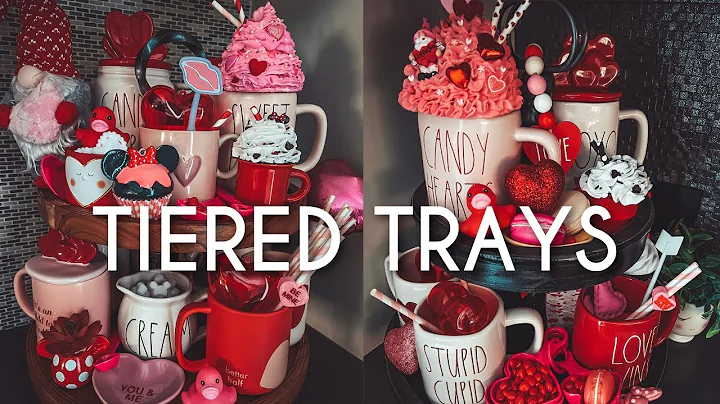 Valentine's Day Kitchen Decor and Tiered Trays