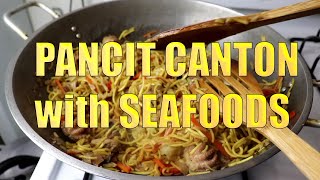 Pancit Canton with Seafoods