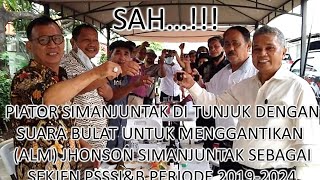Suara Bulat Menunjuk Piator Simanjuntak sebagai Pengganti Alm J.Simanjuntak sebagai Sekjen PSSSI\u0026B