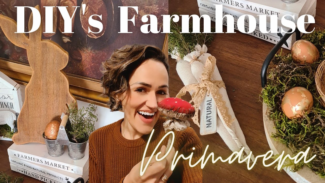 DIYs Farmhouse lindo e fácil de fazer/ Mensagem especial de Páscoa/ Decoração de Primavera