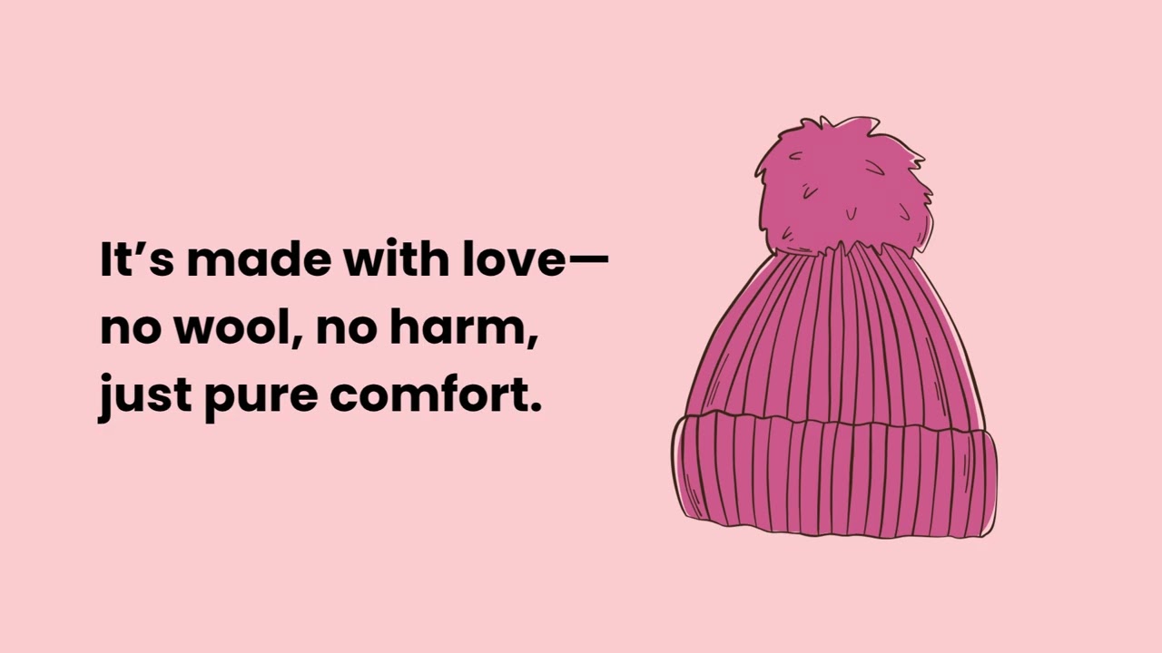 Get Vegan Bobble Hat | VEGAN Happy Clothing | Affordable Bobble Hats