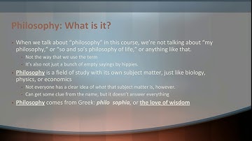 PHIL 114 Unit 1, Lecture 1 - Introductions and What is Philosophy