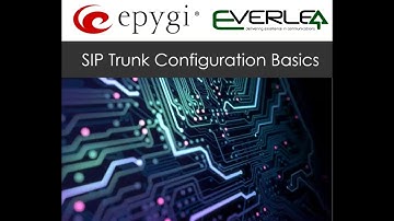 SIP Trunk Basic Configuration on an Epygi PBX