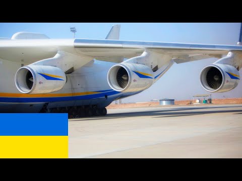 Ukraine. Heavy transport aircraft An-225 Mriya and An-124 Ruslan.