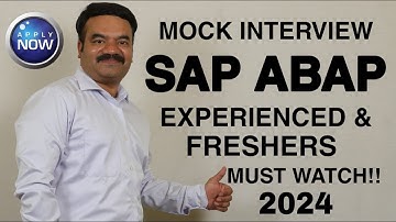 SAP ABAP Mock Interview 2025 (Experienced & Freshers)