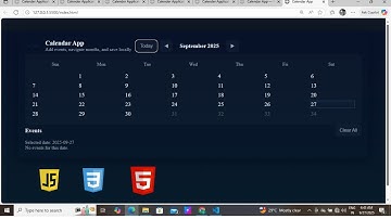 Responsive Calendar App using HTML, CSS & JavaScript | Add & Manage Events