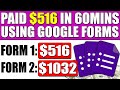 💥ATTENTION💥 Earn $516 in One Hour Doing This👇 Make Money Online For Free Using Google Forms.