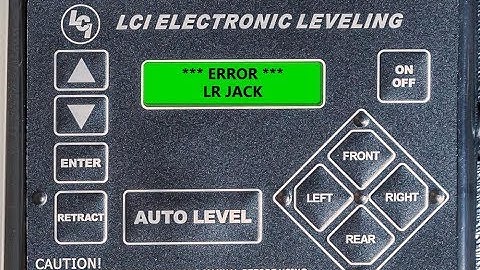 Correcting a RV Leveling System Jack Error