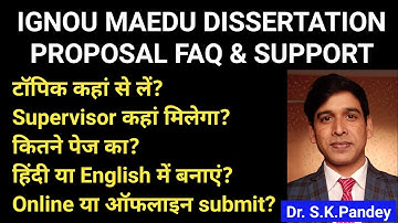 MAEDU Proposal FAQ || M. A. Education dissertation proposal topics || IGNOU MAEDU Synopsis Topics