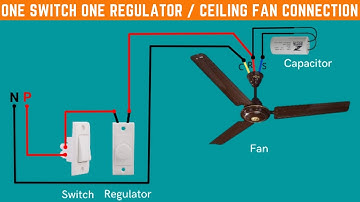 How to Connect a Ceiling Fan to an Electrical Outlet? ONE SWITCH ONE HOLDER CONNECTION!