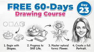Free 60-day Drawing Course 🎨 - Day 23 | Technique Of Smooth Pencil Shading