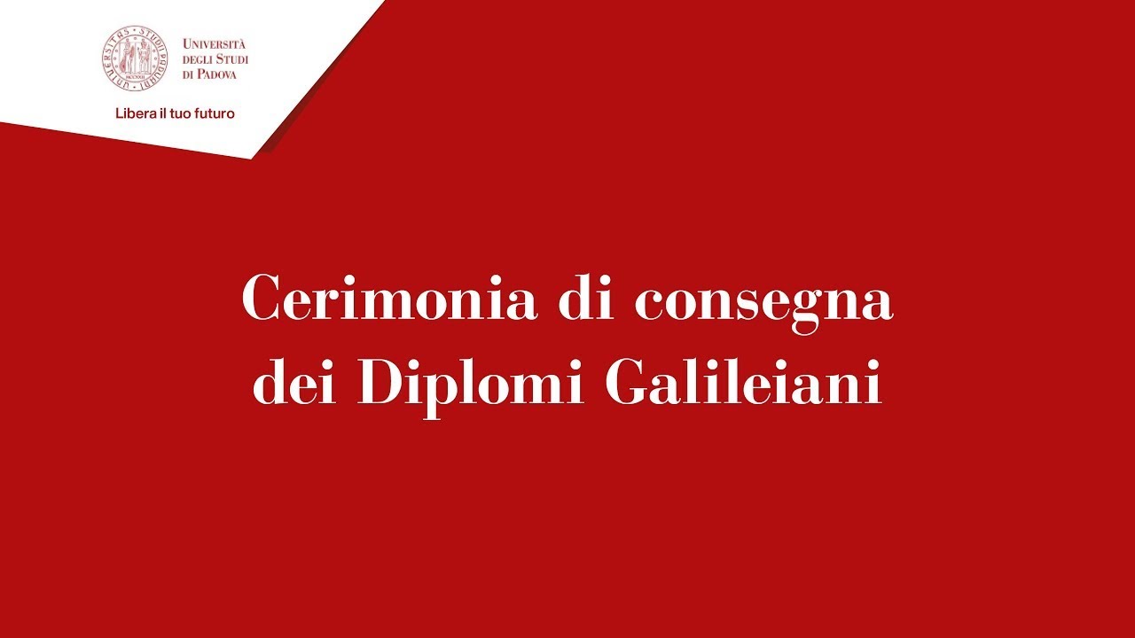 Cerimonia di consegna dei diplomi galileiani