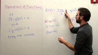 Free Math Lessons Operations of Functions Inverses Part 2