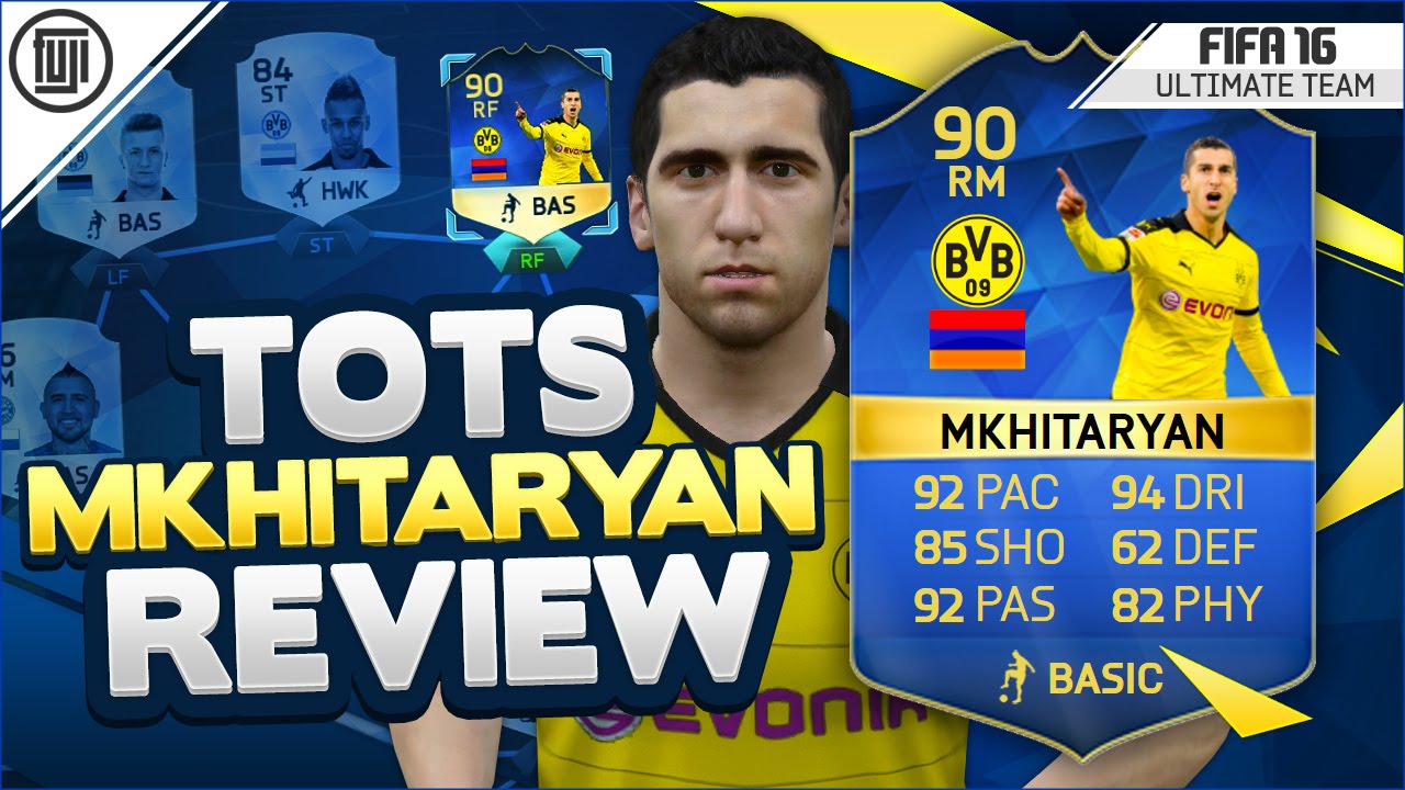 TOTS (90) MKHITARYAN PLAYER REVIEW! - FIFA 16 Ultimate Team