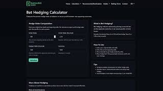 How to Use the Bet Hedging Calculator screenshot 5