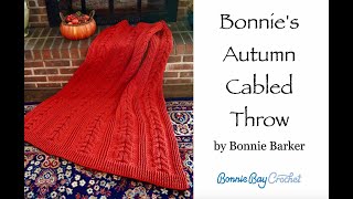 Bonnie's Autumn Cabled Throw screenshot 4