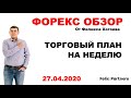 27.04.2020. Обзор рынка форекс. План на неделю. Технический анализ. Обучение трейдингу