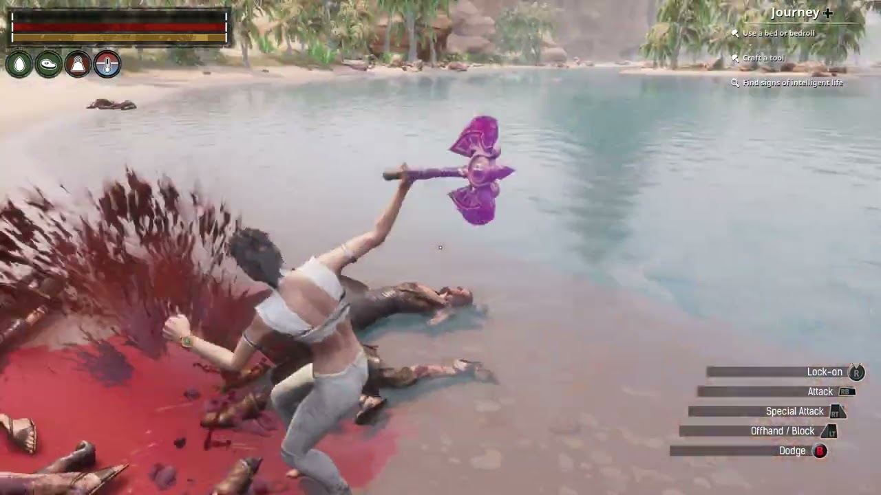 Conan Exiles Keeper Of The Eternal Flame fights an army to prove her skill