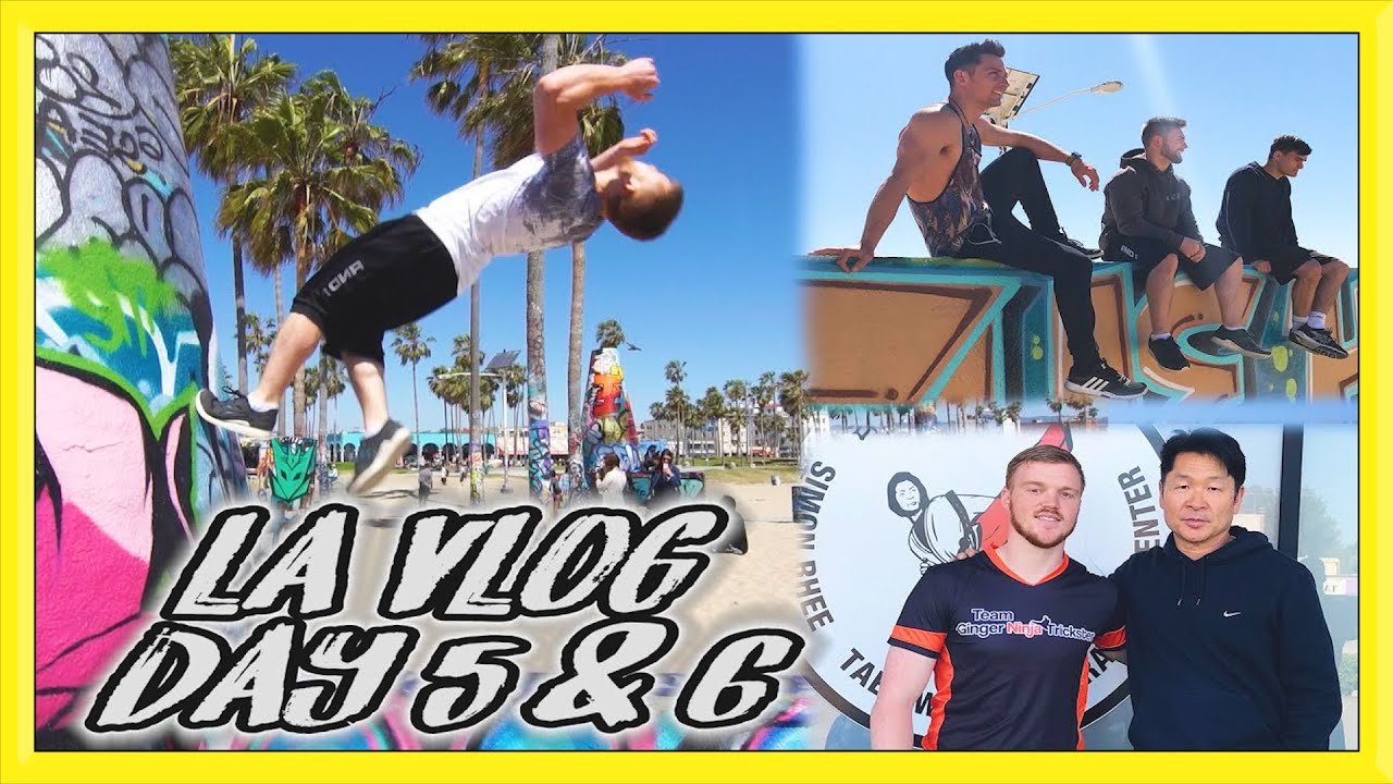 PARKOUR & FLIPS @ Venice Beach & Meeting Master Rhee | LA Vlog Day 5 & 6 | Team GNT
