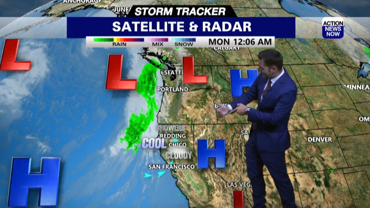 Storm Tracker Forecast: Wet & cooler start to this week - YouTube