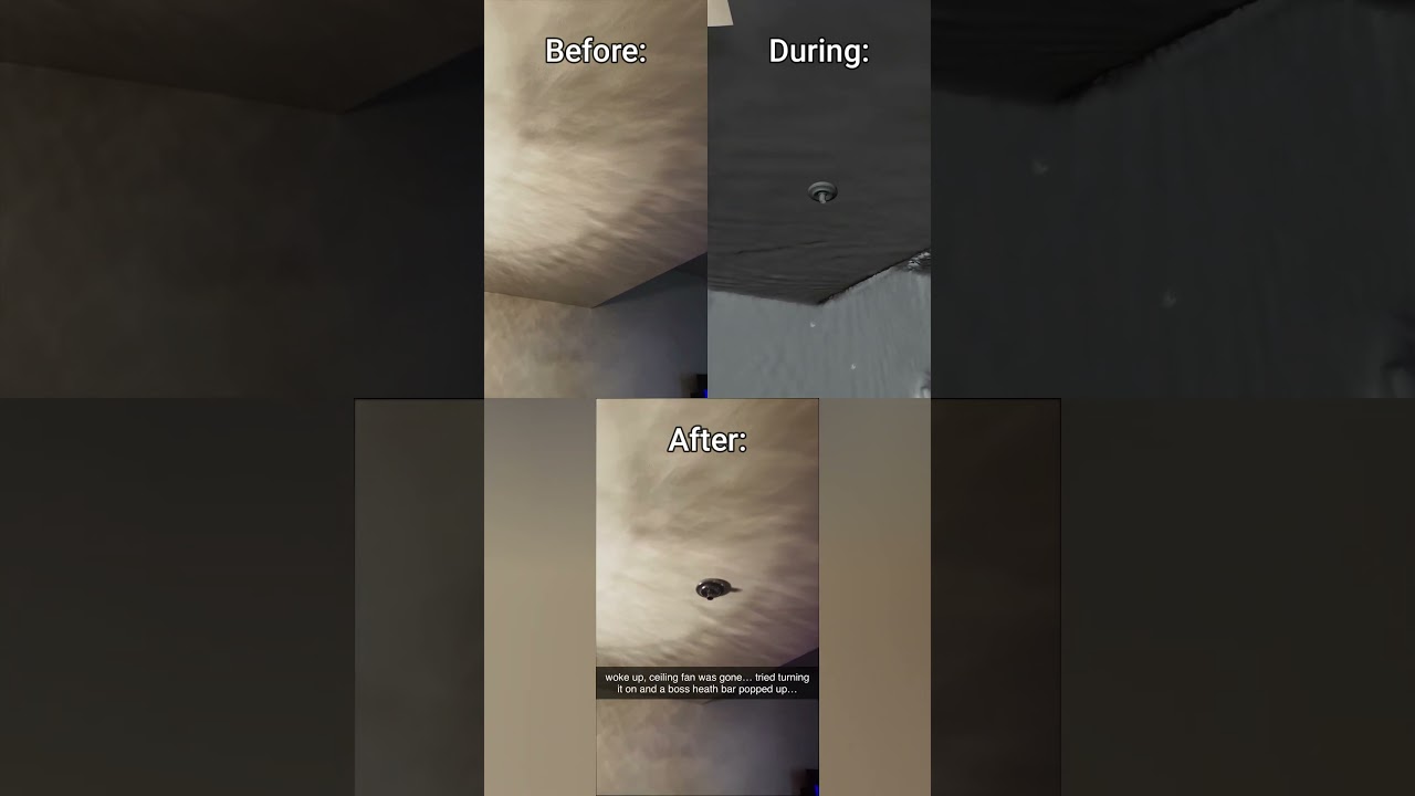 Ceiling fan turned into a final boss (behind the scenes) 