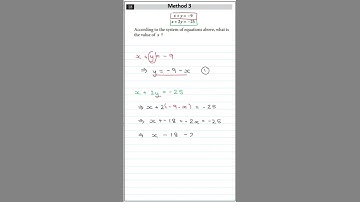 Simultaneous Equations Method 3 #shorts #youtubeshorts