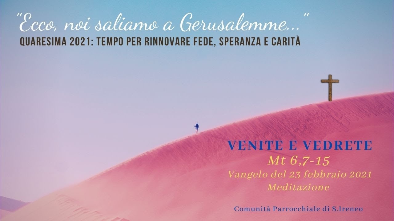Meditazione Sul Vangelo Di Oggi