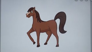 How to Draw a Horse For Kids In ibisPaint X (Drawing in Ibispaint with my finger) screenshot 4
