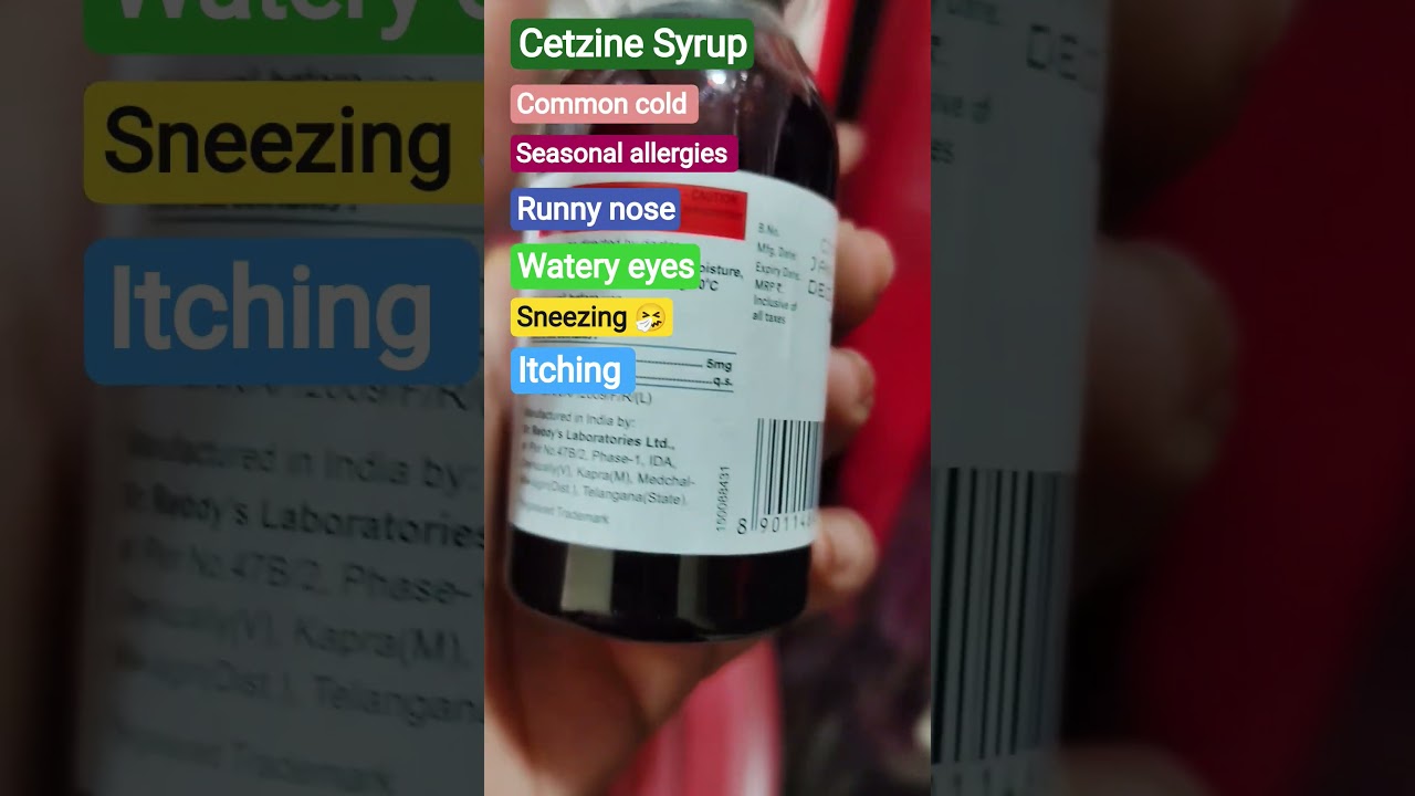 Cetzine Cetirizine syrup anti allergy medicine for pediatrics 
